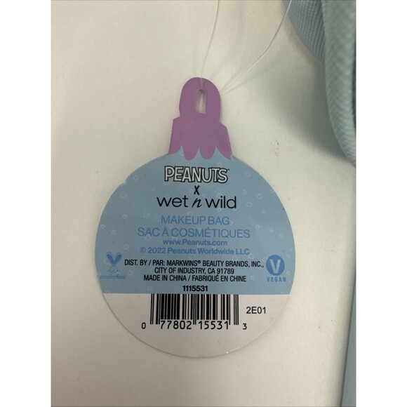 PEANUTS x Wet n Wild Bundle LOT 4 Makeup Bag Snoopy Sponge Linus Blanket Shadow - Picture 5 of 11